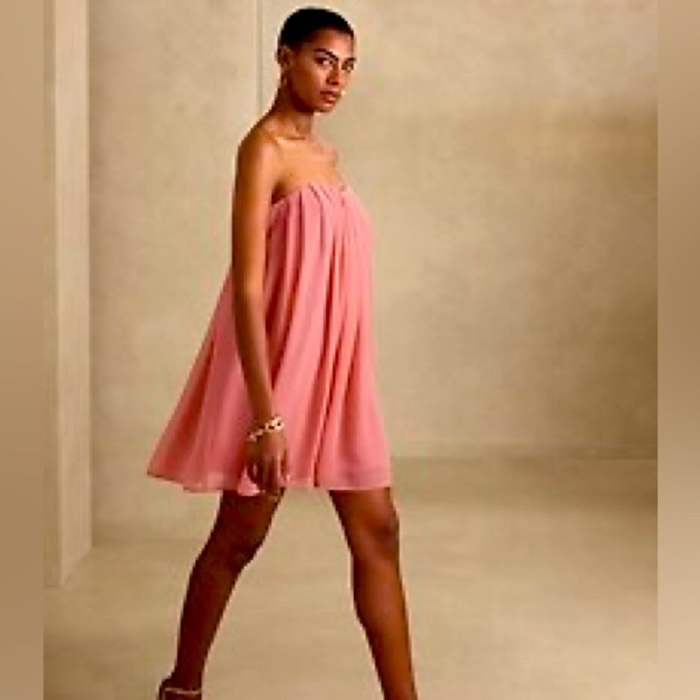 Banana Republic PLEATED SHIFT MINI DRESS Size 2 NWT
